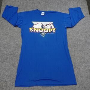 Vintage Snoopy Night Shirt Womens Large XL All‎ American Adult Loungewear